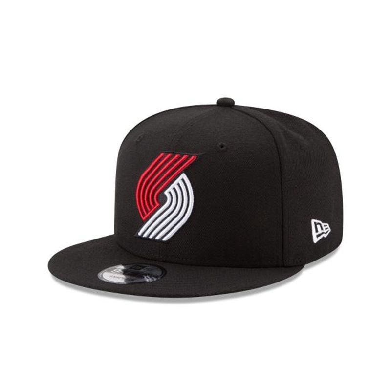 NBA Portland Trail Blazers Team Color 9Fifty Snapback (CZN3714) - Black New Era Caps